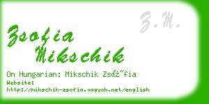 zsofia mikschik business card